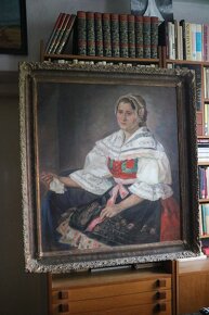 Obraz žena v kroji-Štefan Polkoráb - 2