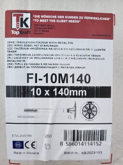 Tanierová hmoždinka TopKraft 10x140 mm - 2