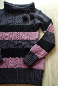 Rolákový pletený predĺžený pulóver zn. SAPS, v.S/M - 2