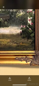 Predám elegantný obraz s motívom južanskej záhrady - 2