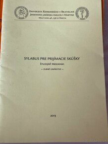 KNIHY- PODKLADY NA PRÍJMAČKY NA MEDICÍNU - 2