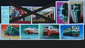 Známky - vlaky - série - 2