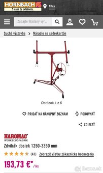 Zdvihak na sadrokarton - 2