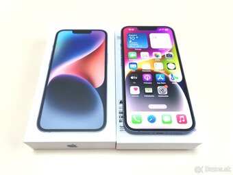 APPLE IPHONE 14 128GB BLUE TOP STAV,BATERKA 100% - 2