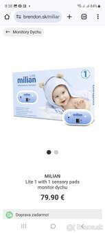 Postieľka/kolíska Kinderkraft a monitor dychu Milian 1 - 2