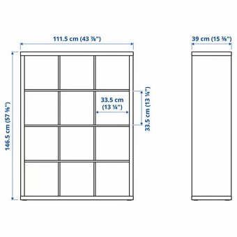 Policová skrinka IKEA Kallax 3x4 biela (112x147cm) - 2