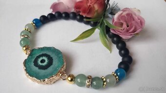 Náramok  drúzou Achátu a onyx - 2