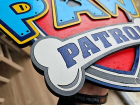 PAW PATROL Drevený 3D obraz - 2