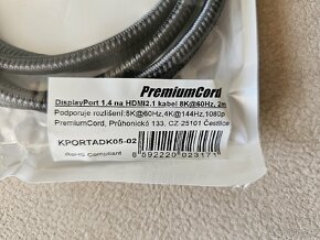 PremiumCord 1.4 na HDMI 2.1 kabel 8K@60Hz, 2m - 2