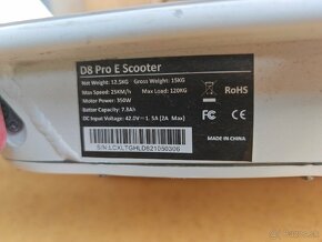 elektrická kolobežka D8 Pro E Scooter - 2