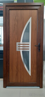 PLASTOVÉ VCHODOVÉ DVERE GOLDEN OAK 980mm.x2080mm. - 2
