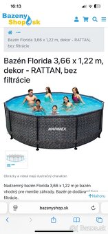 Predám Bazén -Marimex rozmer 3,66m X 1,22m - 2