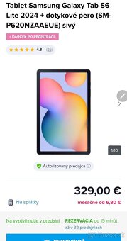 Predam tablet Samsung Galaxy Tab S6, model 2024, novy. - 2
