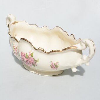 Starožitná veľká porcelánová misa - Nezábudky - 2