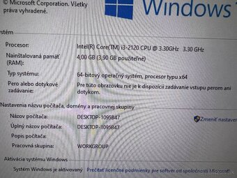 Počítač DELL.Intel i3-2120 2x3,30GHz.4g ram.250gb harddisk - 2