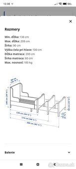 Busunge IKEA Rastúca posteľ - 2