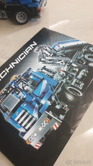 Skladačka- Nákladný voz s kontajnerom na chlp rovnake s lego - 2