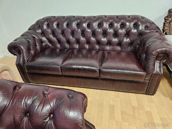 CHESTERFIELD ŠTÝL,KOŽENÁ-ČOKOLÁDOVEJ FARBY - 2