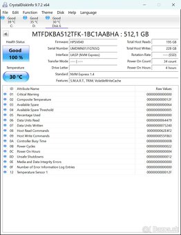 Predám 512GB NVMe HP SSD - REZERVOVANY - 2