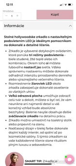 Zrkadlo s 18 LED žiarovkámi - 2