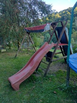 Detská záhradná hojdačka so smyklavkou - 2