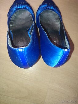 Modré saténové lodičky - 2