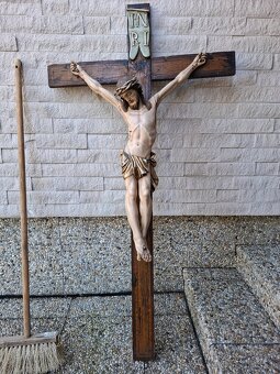 Kříž délka 152cm,  Kristus 83cm - 2