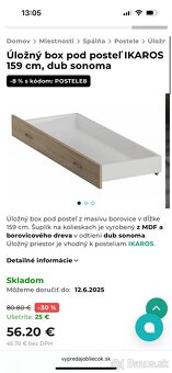 Posteľ 120x200 s šuflikom - 2