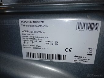 Predám sklokeramicky sporák Amica - 2