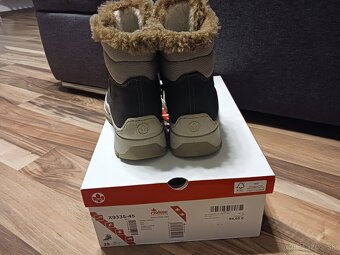 Zimné rieker sivé topánky - 2