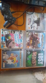PS3 herná konzola+ovládač+hry 80eur - 2