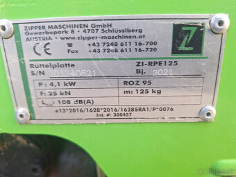 Reverzná vibračná doska Zipper ZI RPE125 - 2