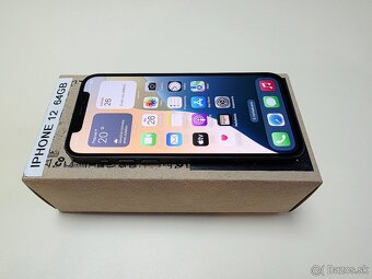 APPLE IPHONE 12 64GB BLACK,ZDRAVIE BATERKY 100% - 2