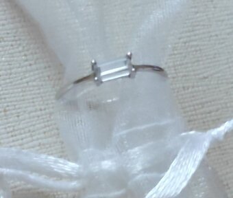 Strieborný prsteň Baguette - 2