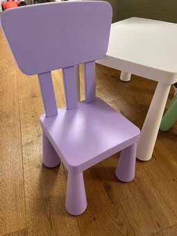 Detsky nový IKEA stolík, stolička, taburet MAMMUT - 2