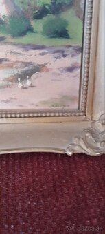 Obraz olej dedina - 2