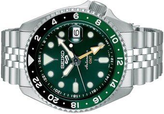 Seiko 5 športové GMT automatické zelené Dial hodinky - 2