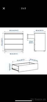 Predám komodu MALM ikea - 2