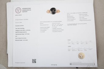 Prsteň zo 14ct žltého zlata s 2,64ct Turmalínom a Zafírmi - 2