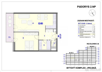 2-izbový byt C2-B3 v Bytovom komplexe Ipeľská - 2