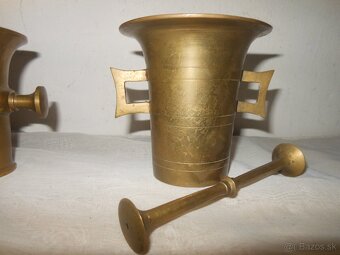 Veľké mosadzné mažiare s tľčikmi - 2