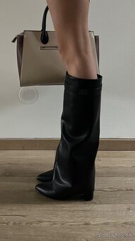 Krásne nové štýlové čižmy na podpätku - 2