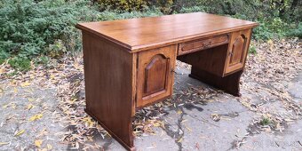Rustikálny masivný písací stôl - 2