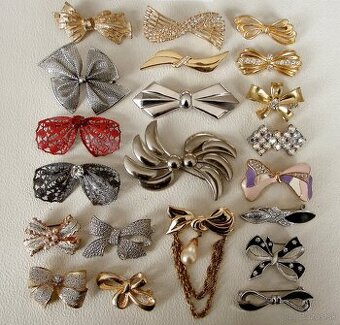 Starožitné a retro brošne - mašle - 2