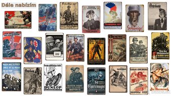 plechová cedule: Na stráž - válečná propaganda 1940 - 2