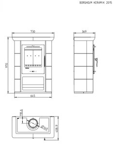 Krbové Kachle Borgholm Keramik 7KW F9473K - 2
