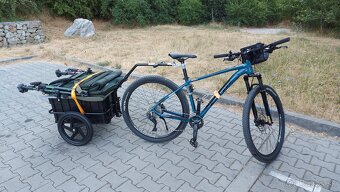 Vozíček DURAMAXX big black mike, príves na bicykel, čierny. - 2