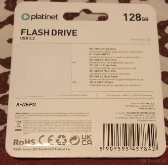 Kovový 128 GB USB kľúč s kľúčenkou - 2