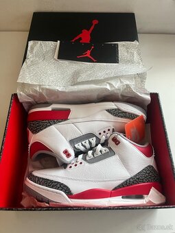Predám jordan 3 fire red veľ.44 - 2