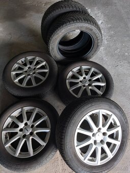Alu kolesá 5x112 r16 na VW Sharan zimné pneu 205/60 r16 - 2